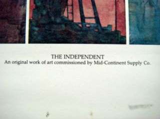   Limited Edition Signed Poster Oil Independent Mid Continent Supply Co