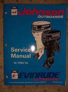 1994 Johnson ER Evinrude Outboard Motor Manual 40 55 G  