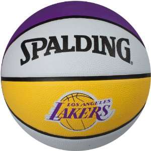  Spalding Los Angeles Lakers Full Size Rubber Basketball 