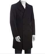 Paul Smith navy wool blend double breasted peacoat style# 316867101