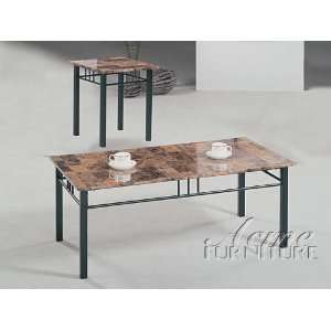  Faux Marble Top 3pc PACK Coffee/End Table #AC 016783 