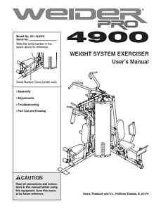 Weider Pro 4900 User Manual Assembly instructions  PDF  