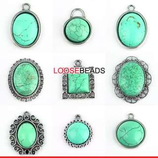 Pendant Tray Cabochon Setting Silver Plated FREE SHIP  