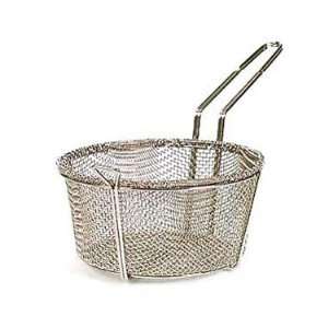   950 10 Round Nickel Plated Steel Six Mesh Fryer Basket for H3 FP7 Pan