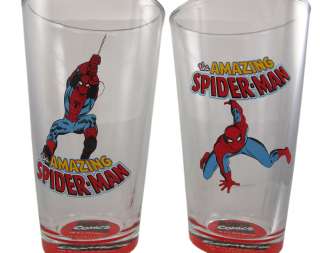 Set Of 4 Amazing Spider Man Pint Tumbler Glasses 16 Ounce  