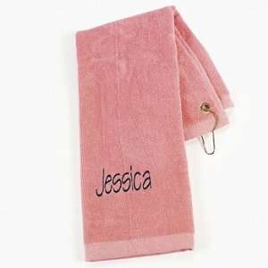  Personalized Pink Golf Towel   Party Themes & Events 