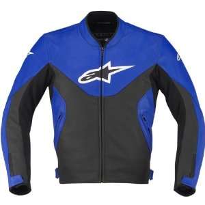   : Alpinestars Indy Leather Motorcycle Racing Jacket Blue: Automotive