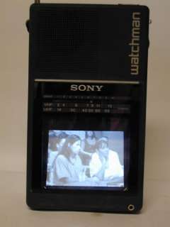 Sony WATCHMAN FD 42A Vintage Portable TV Television with CRT UHF/VHF 
