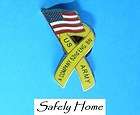 YELLOW RIBBON USA FLAG Support Troops US Army A Company