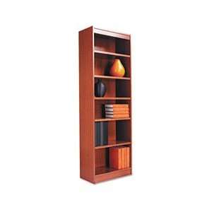 Alera Narrow Profile Bookcase, Wood Veneer, 6 Shelf, 24w x 