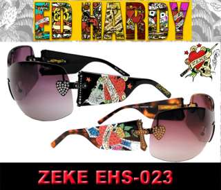 Ed Hardy Unisex Sunglasses ZEKE Cross EHS 023 AUTHENTIC  