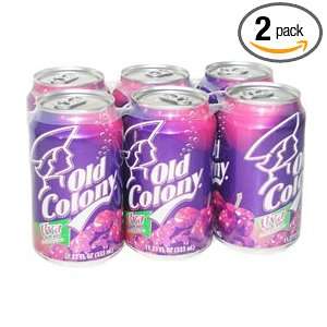 Old Colony   Grape Flavored Soft Drink 12oz 6pk (2Pack)  
