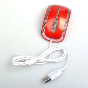  Red USB 3D Optical Scroll Wheel Mouse Mice For PC Or 
