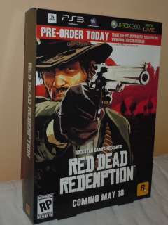 Red Dead Redemptiom Store promo display poster game box sign xbox 360 