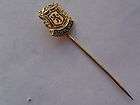 Tie Ascot Stick Pin VINTAGE Gold Leaf  