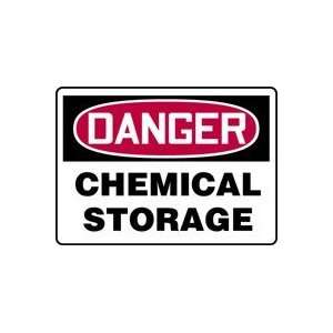 DANGER CHEMICAL STORAGE Sign   7 x 10 Plastic