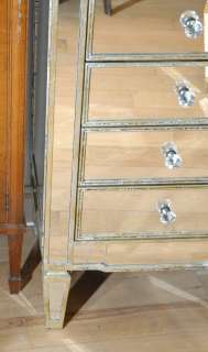   Deco Mirrored Chest Drawers Commode Chests Furniture Vintage  