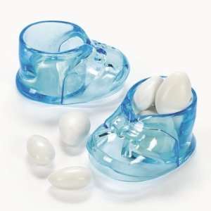  Pastel Blue Plastic Baby Shoe Containers   Party Themes 