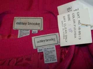   Ashley Brooke Hot Pink/Magenta Jacket/Skirt Suit in a size 8 Petite