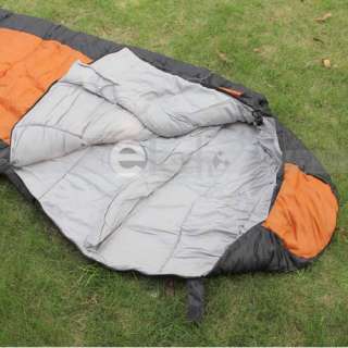 Outdoor Camping Sleeping Bag 0 ~ 10 Degree Multiseasons Black Orange 