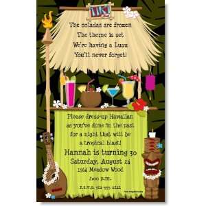  Tiki Hut Party Invitations