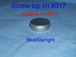 50 round screw top tin box storage spices 1/2 oz #317  