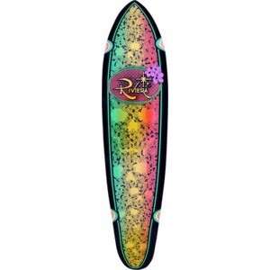  Riviera Hibiskulls Rasta Longboard Skateboard Deck 