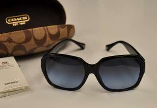 New COACH Sunglasses Style HC 8013B L015 Adelle 002/17 (Black) 58 17 