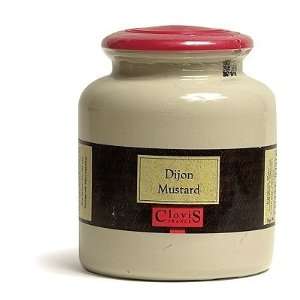 Clovis Dijon Mustard in Pottery Crock   17 oz.  Grocery 