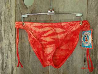   Brand Dark Orange Floral Bikini Bottom Swimsuit Size Medium NEW  