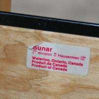 sunar division hauserman canada mid century modern bleached walnut 