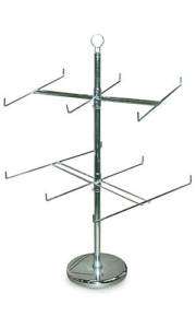 New   2 Tier 12 Peg Counter Top Spinner Display Rack  