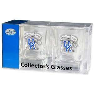   Wildcats Set of 2 Square Shot Glasses in Gift Box