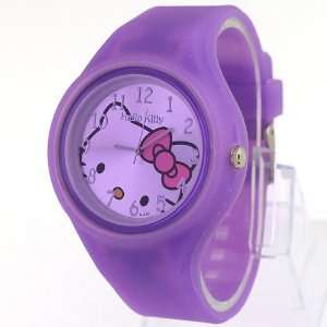 Soft Silicone Quartz Movement Watch**Comes with a Hello Kitty Necklace 