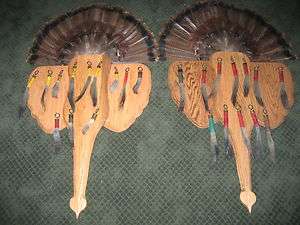 Turkey Beard Display Plaques; Solid Oak, Larger Tom size holds 16 