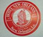 Vintage Hotel New Orleans Luggage Label Sticker  