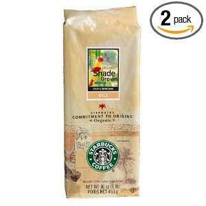 Starbucks Whole Bean Coffee, Shade Grown, 16 Ounce Bags (Pack of 2 