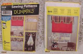 ASSORTED WINDOW TREATMENT PATTERNS CURTAINS, SEWING PATTERNS FOR 