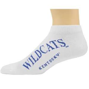   NCAA Kentucky Wildcats White Team Name Ankle Socks