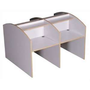  Double Sided Privacy Study Carrel Desk Starter Color/Trim 