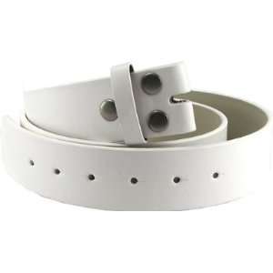  Snap on White Leather Belt/strap for Buckles X large Size 
