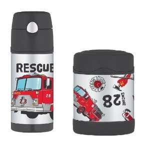  Thermos Funtainer Fire Engine Bottle and Food Jar Toys 