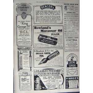   1912 ADVERTISEMENT TYRE CAR RUBBER BENGERS THERMOMETER