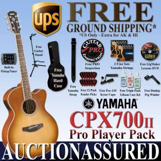 NEW YAMAHA CPX700II CPX700 2 II Acoustic Guitar Package  