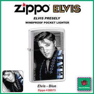 ELVIS PRESLEY BLUE & WHITE_GENUINE ZIPPO LIGHTER #28073  