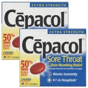 Cepacol, Sore Throat with Pain Numbing Relief, Extra Strength, 27 