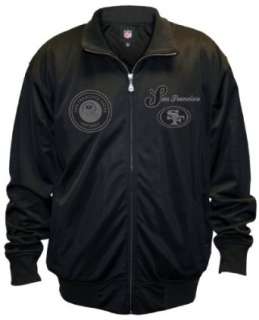    NFL San Francisco 49ers Pitch Black Track Jacket Mens: Clothing