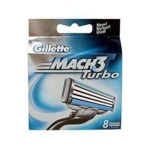  Gillette Mach 3 Turbo Cartridges 8 Pack   8 Each: Health 