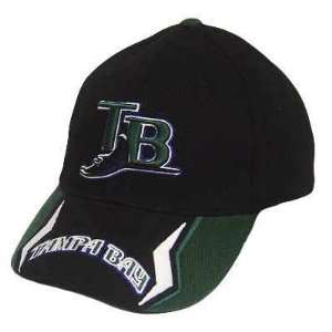  MLB TAMPA BAY DEVIL RAYS FLORIDA BLACK BASEBALL HAT CAP 