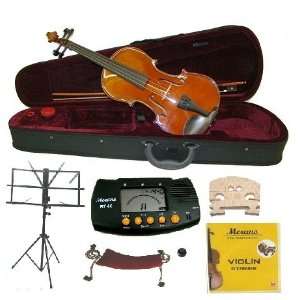  Merano MV400 4/4 Full Size Ebony Fitting Violin with Case 
